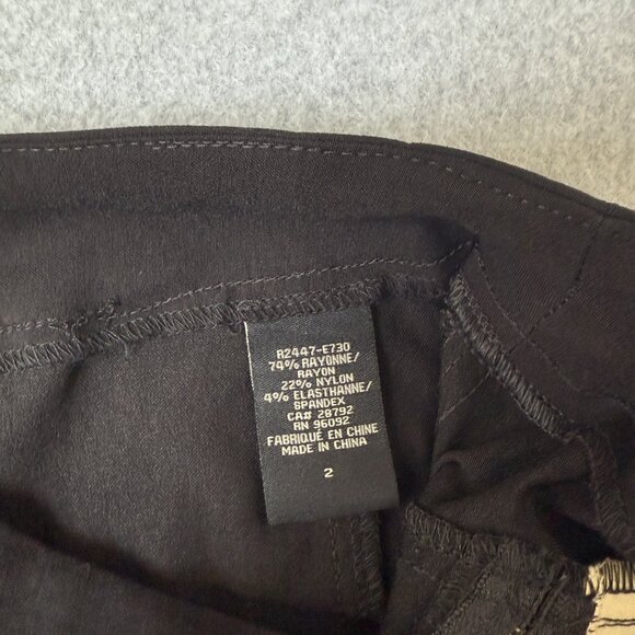 Renuar Womens Black Cream Colorblock Pencil Skirt‎ Classic Knee Length Size 2 - Picture 4 of 14